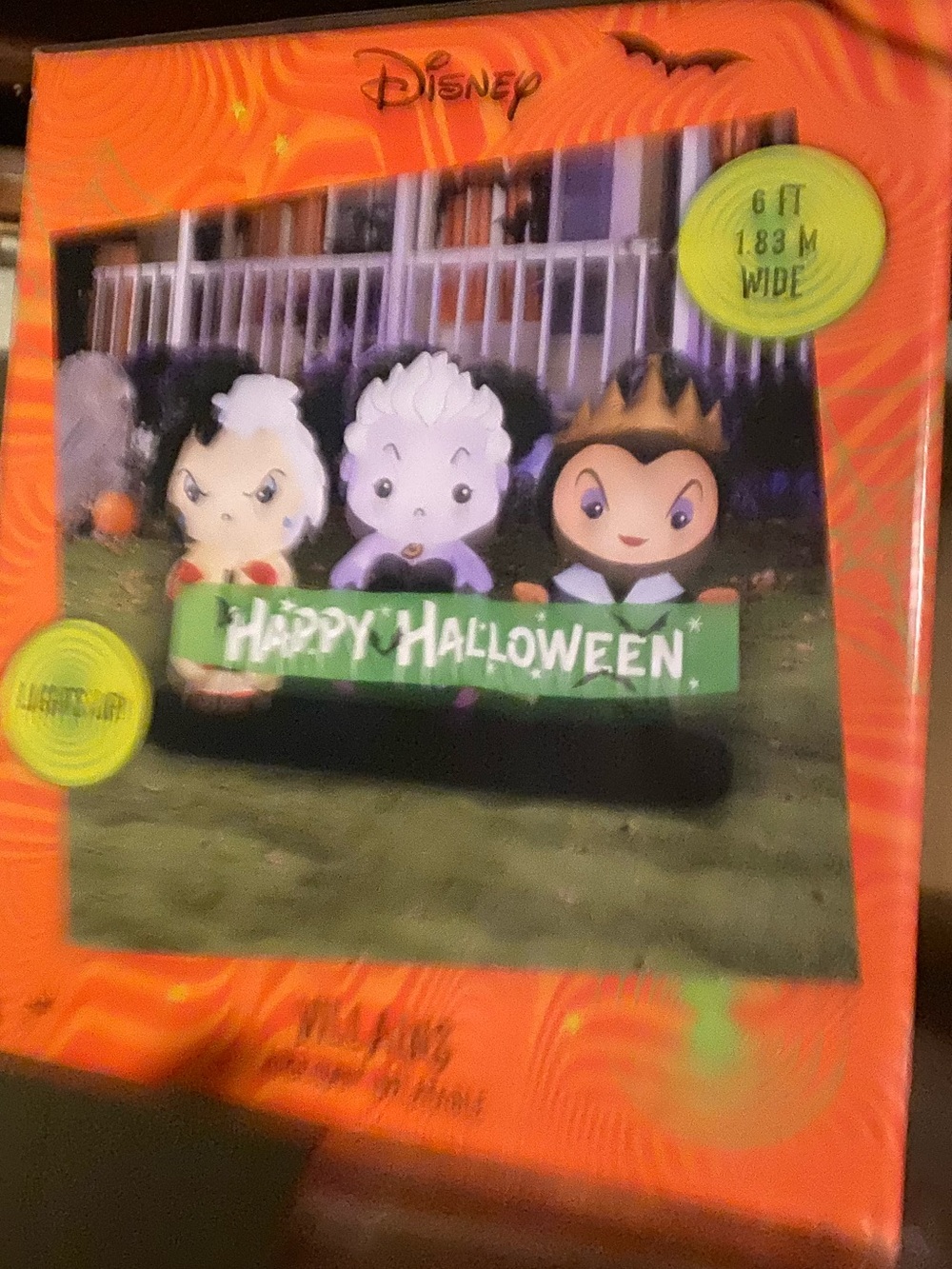 Disney  Villains Trio Halloween Inflatable 6’ wide